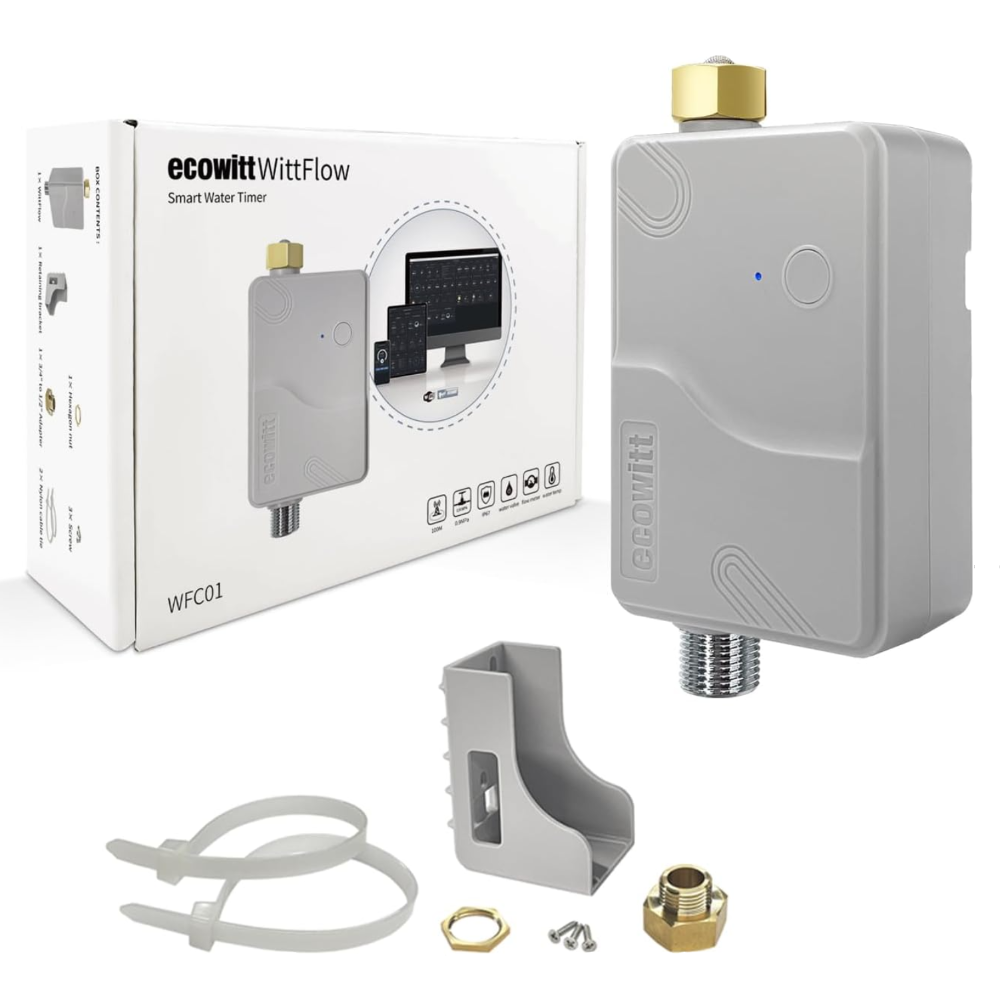 Ecowitt WittFlow Smart Water Timer with Gateway WFC01/GW3000