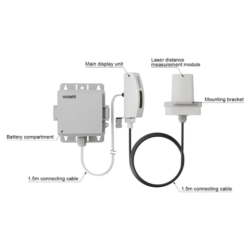 Ecowitt LDS01 Laser Depth Sensor for Snow, Liquid, River etc_weatherspares_co_uk