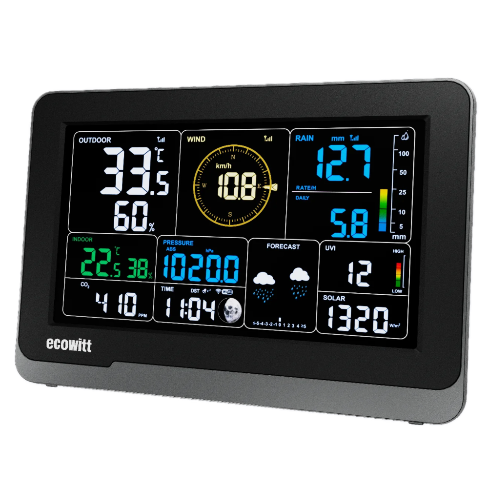 Ecowitt WS3910_C 7.5" Colour Display Console with CO2 Sensor