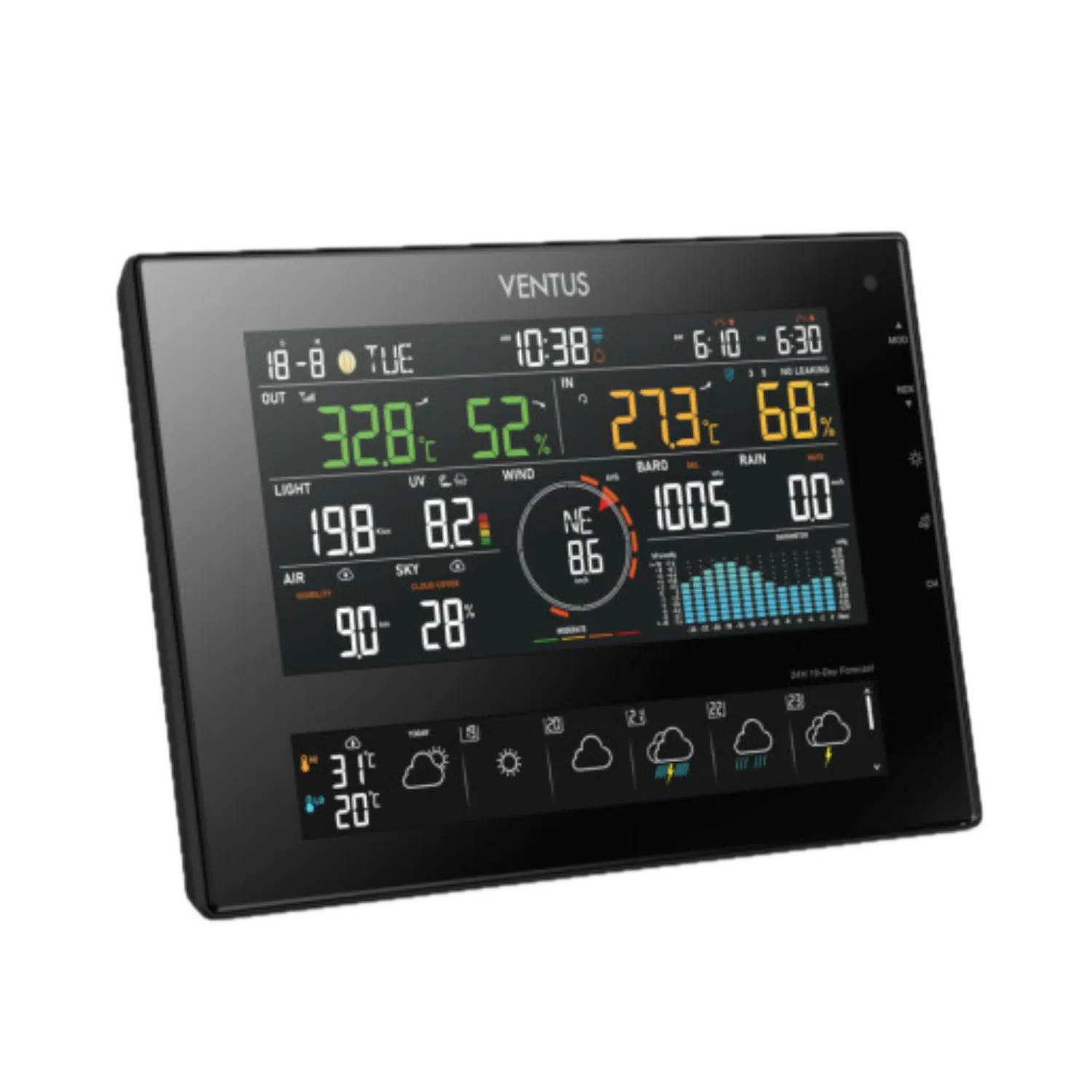 Ventus W850 Weather Station, 7-in-1 Sensor, 10 day Forecast & WiFi_weatherspares_co_uk