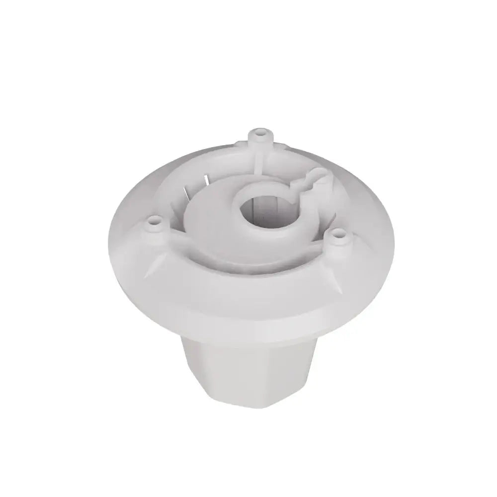 White plastic component on a white background