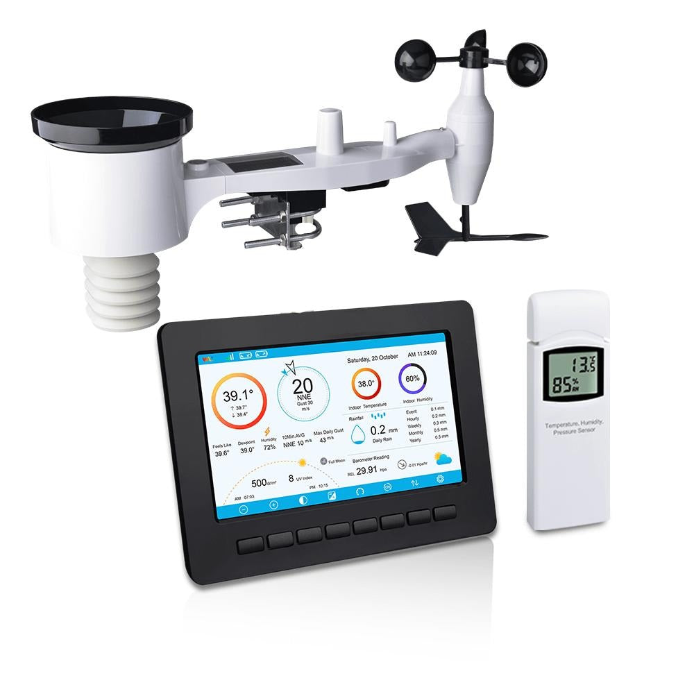 Ecowitt HP2551 with 7" TFT Display, 7-in-1 Sensor & WiFi Weather Station
